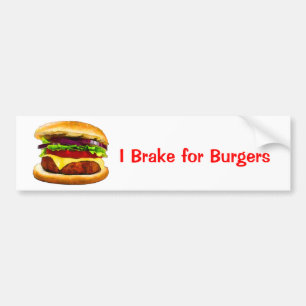 夏のバーベキューのハンバーガー バンパーステッカー