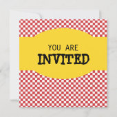 夏のバーベキューの招待状の終わり 招待状 (裏面)