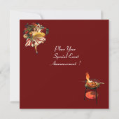 夏のバーベキューパーティーダンス、キッイタリアンチン 招待状 (裏面)