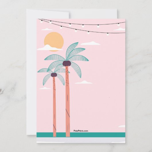 夏のバーベキュー 招待状 (裏面)