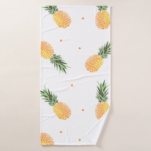 夏のパイナップルパターン バスタオル (バスタオル)