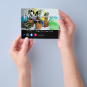 夏のパイナップル実在の不動産市場が自宅で販売される チラシ (手)