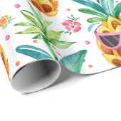 夏のパイナップルinサングラスパターン ラッピングペーパー (ロールコーナー)