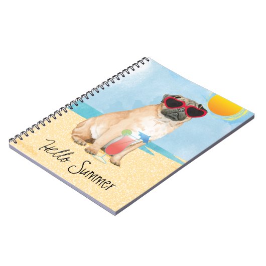 夏のパグ ノートブック (左側)