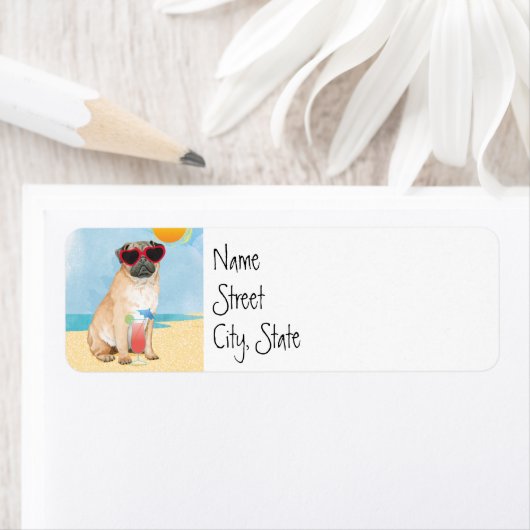 夏のパグ ラベル (インサイチュ)