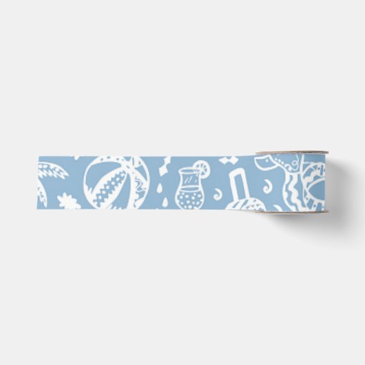 夏のパターン グログランリボン (正面)