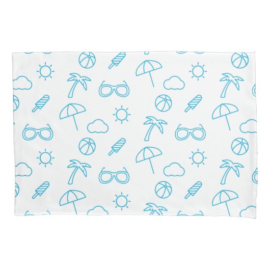 夏のパターン 枕カバー (正面)