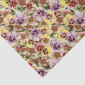 夏のパンジーの野生の花模様 薄葉紙 (詳細)