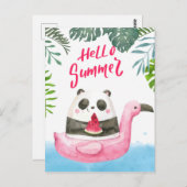 夏のパンダはがき ポストカード (正面/裏面)