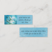 夏のパーソナライズされたシャワーを浴びる白鳥 スキニー名刺 (正面/裏面)