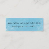 夏のパーソナライズされたシャワーを浴びる白鳥 スキニー名刺 (裏面)