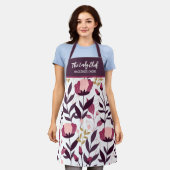 夏のパーソナライズされたフローラ開花 エプロン (着用した状態)