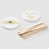 夏のパーソナライズされた結婚式にパドルファン ハンドファン (組立なし)