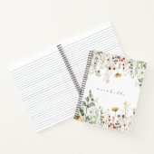 夏のパーソナライズされた野草畑 ノートブック (内部)