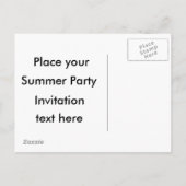 夏のパーティの招待状のデザイン インビテーションポストカード (裏面)