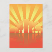 夏のパーティの招待状のデザイン インビテーションポストカード (正面)