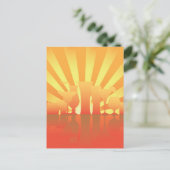 夏のパーティの招待状のデザイン インビテーションポストカード (スタンド正面)