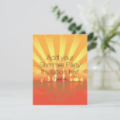 夏のパーティの招待状のデザイン 招待状 (スタンド正面)