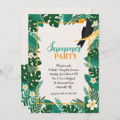 夏のパーティの招待状 招待状 (正面/裏面)