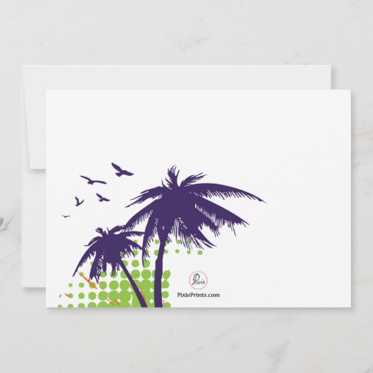 夏のパーティの招待状 招待状 (裏面)