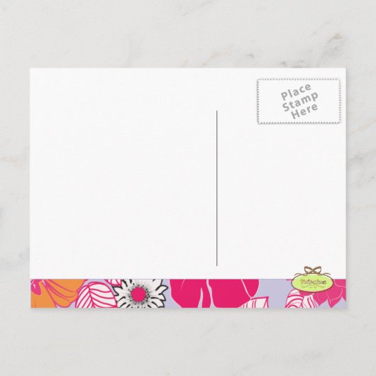 夏のパーティの招待状～日付の保存等 案内ポストカード (裏面)