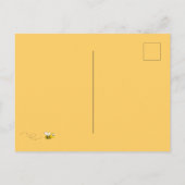 夏のパーティーでこぼこミツバチひまわり裏庭バーベキュー ポストカード (裏面)