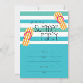 夏のパーティーのおもしろいの招待のデザイン 招待状 (正面)