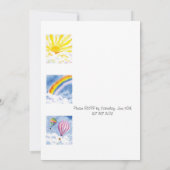 夏のパーティーの招待 招待状 (裏面)