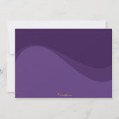 夏のパーティーの招待: 紫色及び金ゴールドの飲み物 招待状 (裏面)