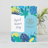 夏のパーティーの熱帯招待状 招待状 (スタンド正面)