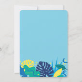 夏のパーティーの熱帯招待状 招待状 (裏面)