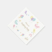 夏のパーティーアイスクリーム書道誕生日パーティー スタンダードカクテルナプキン (角)