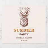 夏のパーティーカスタム色パイナップル ビールラベル (シングルラベル)