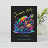 夏のパーティーカラフル- Turtle Splash 招待状 (スタンド正面)