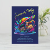 夏のパーティーカラフル- Turtle Splash 招待状 (スタンド正面)
