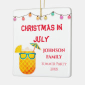 夏のパーティークリスマス（7月） セラミックオーナメント (左)