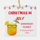 夏のパーティークリスマス（7月） セラミックオーナメント (正面)
