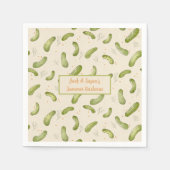 夏のパーティーディル漬け模様紙ナプキン スタンダードカクテルナプキン (正面)