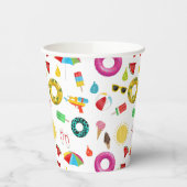 夏のパーティービーチプールおもしろいパターン 紙コップ (左)