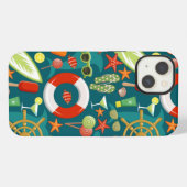 夏のパーティービーチ柄   iPhoneケース (裏面横)