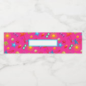 夏のパーティーピンクデザインウォーターボトルラベル ペットボトルラベル (シングルラベル)