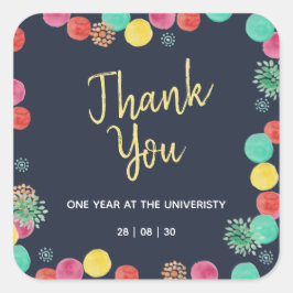 夏のパーティーランピオンズ招待状スクエアステッカー スクエアシール