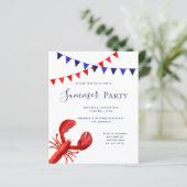 夏のパーティーレッドロブスターブルーの予算の招待 (スタンド正面)