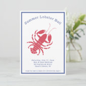 夏のパーティーロブスター沸騰招待状 招待状 (スタンド正面)