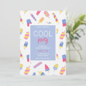 夏のパーティー子供の誕生日招待 招待状 (スタンド正面)