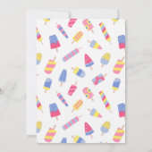 夏のパーティー子供の誕生日招待 招待状 (裏面)