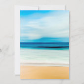 夏のパーティー沿岸ビーチ海の招待 招待状 (裏面)