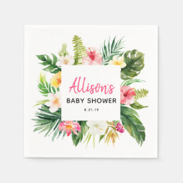 夏のパーティー熱帯ベビーシャワーペーパーナプキン スタンダードカクテルナプキン