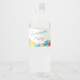 夏のパーティー用水ボトルラベル ペットボトルラベル