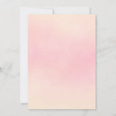 夏のパーティー花模様白ピンクの桃 招待状 (裏面)